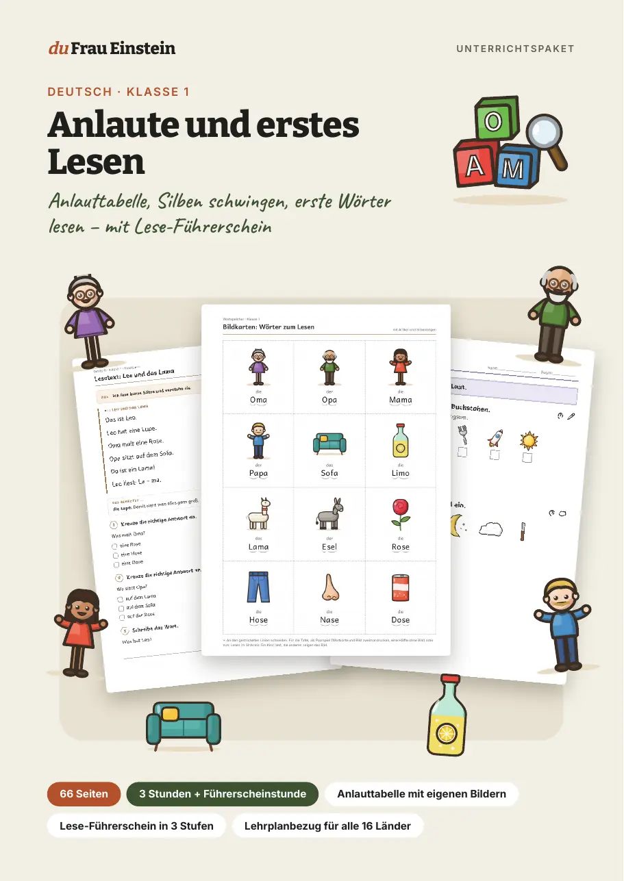 Seite 1 von 66: Anlaute und erstes Lesen