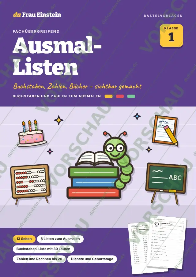 Seite 1 von 13: Ausmal-Listen