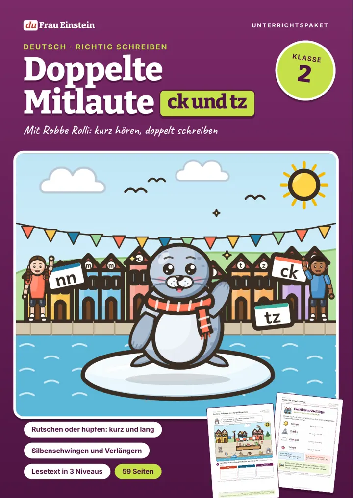 Cover: Doppelte Mitlaute, ck und tz