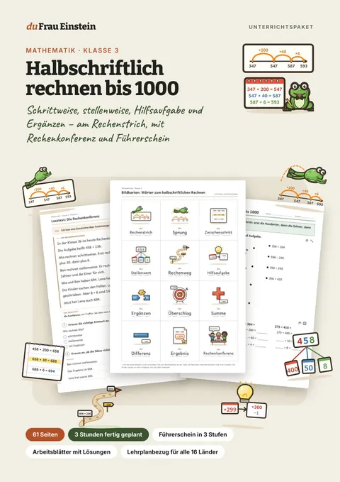 Cover: Halbschriftlich rechnen bis 1000