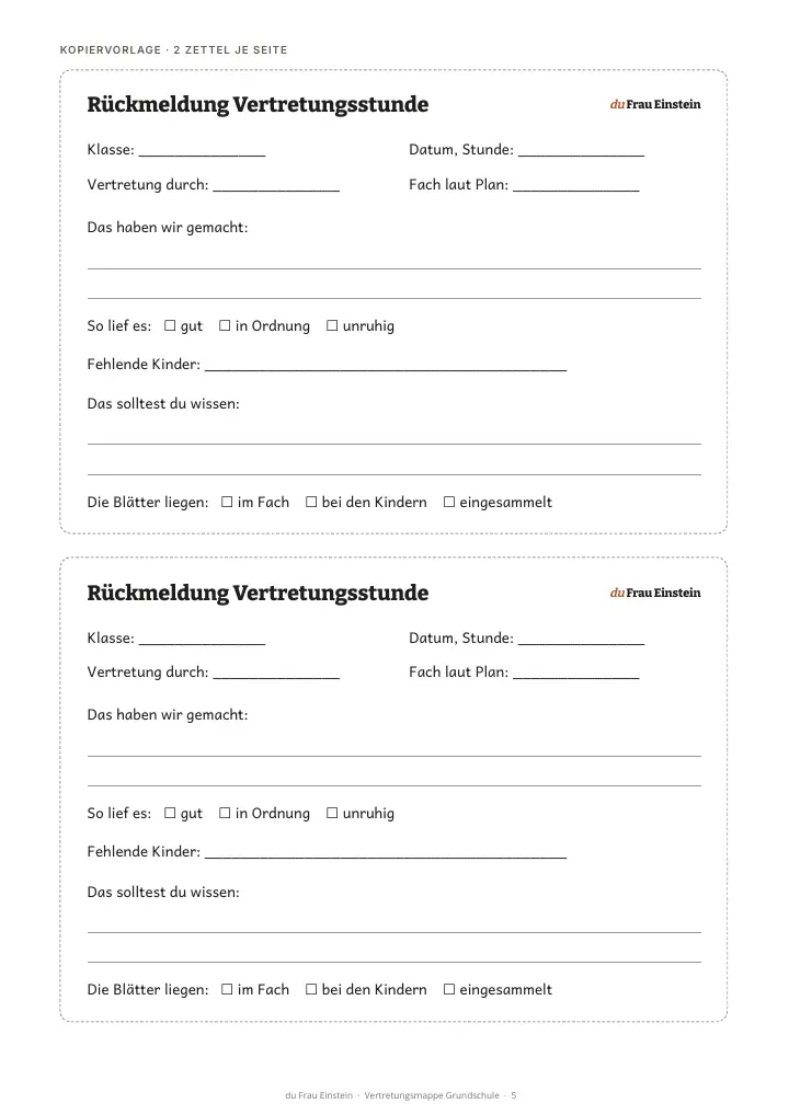 Vorschau 3: Vertretungsstunden Grundschule