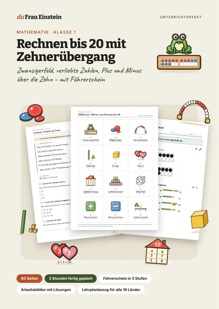 Cover: Rechnen bis 20 mit Zehnerübergang